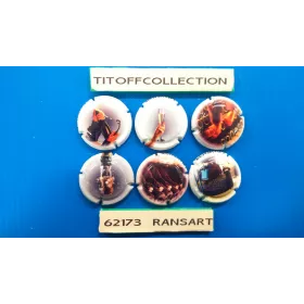 La série de 6 capsules de champagne générique POLYCHROME