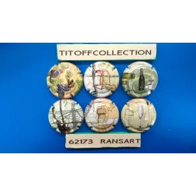 La série de 6 capsules de champagne générique POLYCHROME