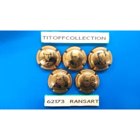 La série de 5 capsules de champagne générique FOND OR