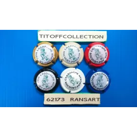 La série de 6 capsules de champagne ROCOURT PONGNAN (FEUILLE PLUS GRANDE)
