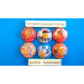 La série de 6 capsules de champagne RUBAUD (peinture)