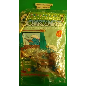 La Figurine Schtroumpf qui se lave + baignerie artisanal + arrosoir