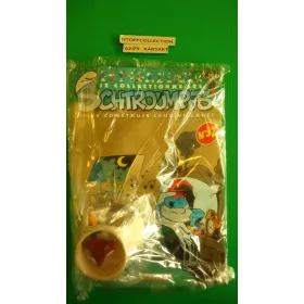 La Figurine Schtroumpf au parapluie + base d'une maison