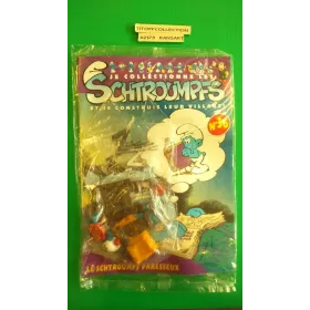 La Figurine Schtroumpf parresseux + le lit 