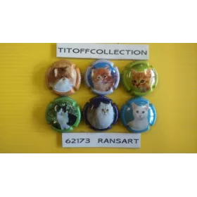 La série de 6 capsules de champagne DANGIN PATRICE (LES CHATS)