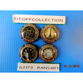 la séries de 4 capsules de champagne générique bonne année 2016    