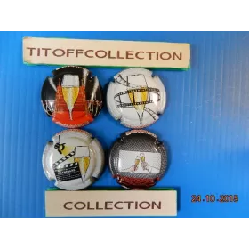 la série de 4 capsules de champagne générique cinèma