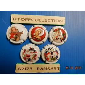 la série de 5 capsules de champagne lallement jean 