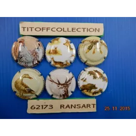 la série de 6 capsules de champagne générique gibiers 