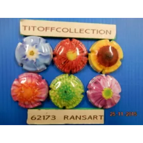 la série de 6 capsules de champagne générique les fleur 