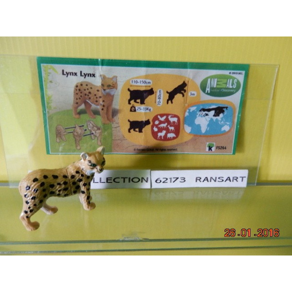 1 Figurine Kinder animals  2015 - 2016 avec 1 BPZ fs264