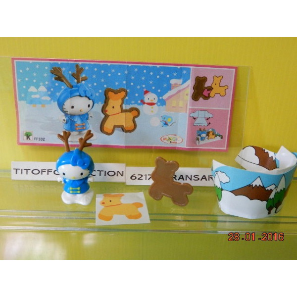 1 Figurine Kinder hello kitty  2014 - 2015 avec 1 BPZ