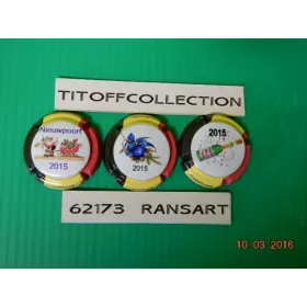 la série de 3 capsules de champagne neret - vely  nieuwport 2015