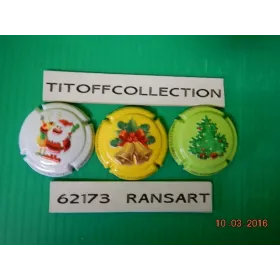 la série de 3 capsules de champagne guillette - brest en relief 