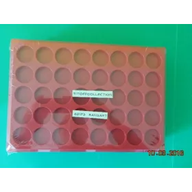 10 plateaux rouge sans couvercle Rond