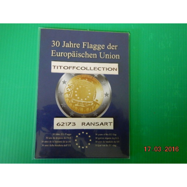 une pochette pour 5 pieces 2€ allemande 2015 drapeau 