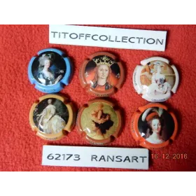 La série de 6 capsules de champagne LEMAIRE DOMINIQUE les reines de france