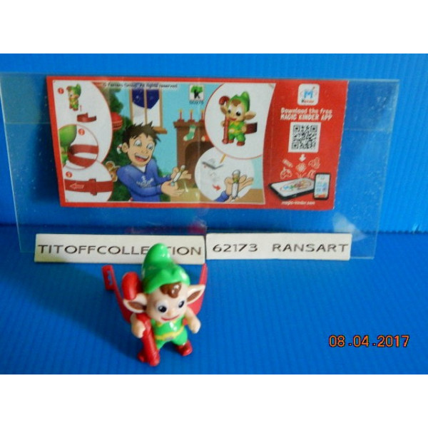 1 Figurine Kinder  noel   SD-2016-2017 avec 1 BPZ