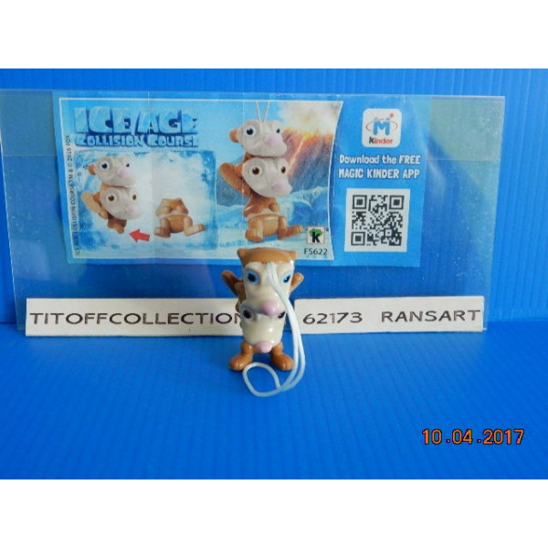 1 Figurine Kinder ice-age  2015 - 2016 avec 1 BPZ fs622