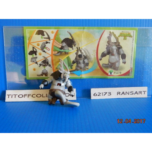 1 Figurine Kinder  kunf fu panda 3   fs - 2015- 2016  avec 1 BPZ fs279