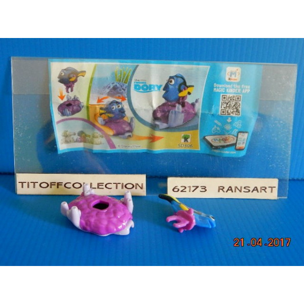 1 Figurine Kinder  disney dory   SD-2016-2017 avec 1 BPZ