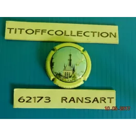 1 capsule de champagne huote eglise contour jaune