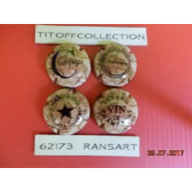 la série de 4 capsules de champagne Générique bouchons de liégé 2017