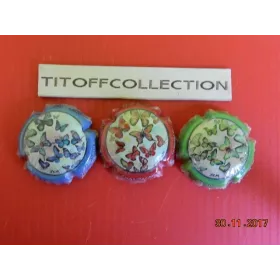 la série de 3 capsules de champagne robinard marsault ( papillons )