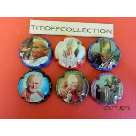 la série de 6 capsules de champagne gaillard josé ( papes )