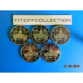 2€ commémorative Allemagne 2018 5 ateliers Berlin château de charlottenburg