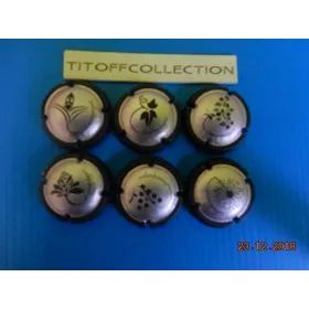 la série de 6 capsules de champagne générique soft rosse 