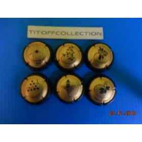 la série de 6 capsules de champagne générique soft or