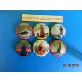 la série de 6 capsules de champagne lapoulle bruno (phares )