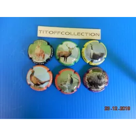 la série de 6 capsules de champagne boland- nomine( chasse )
