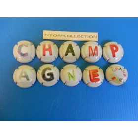 la série de 10 capsules de champagne générique 