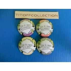 la série de 4 capsules de champagne générique vigne a la cave