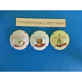 la série de 3 capsules de champagne générique je suis champagne