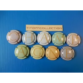 la série de 9 capsules de champagne générique puzzle