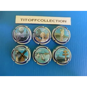 la série de 6 capsules de champagne générique tourisme 