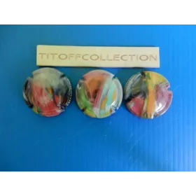 la série de 3 capsules de champagne Générique  les fleurs