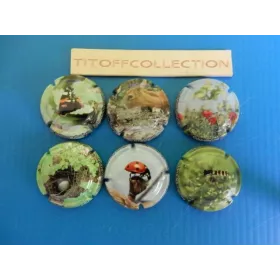 la série de 6 capsules de champagne Générique  biodiversité
