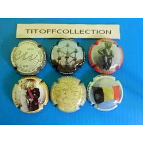 la série de 6 capsules de champagne nowack-layour  (la Belgique)