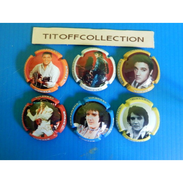 la série de 6 capsules de champagne nowack-  layour ( elvis )