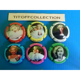 série de 6 capsules de champagne boland nomine( marilyn )