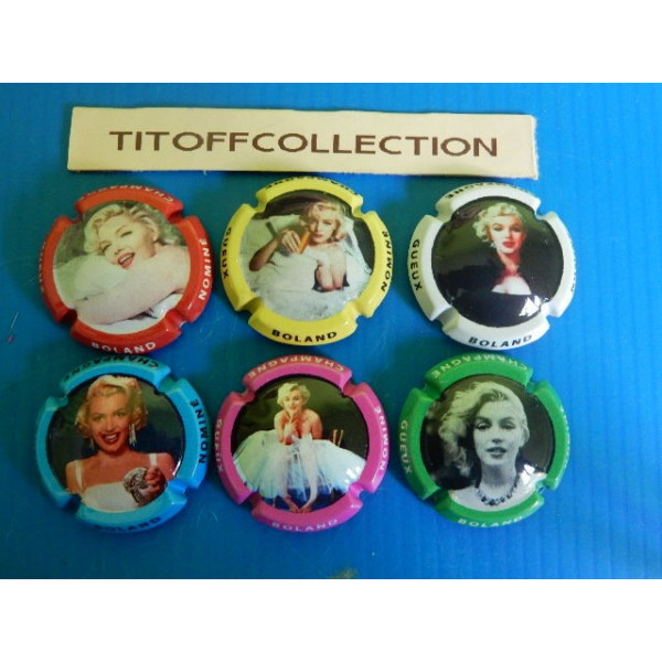 série de 6 capsules de champagne boland nomine( marilyn )