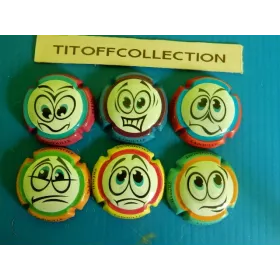 la série de 6 capsules de champagne lapoulle et fils (yeux)