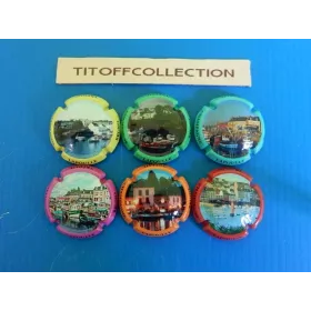 la série de 6 capsules de champagne lapoulle bruno ( ports )