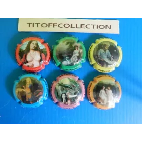 la série de 6 capsules de champagne rubaud (tableaux)