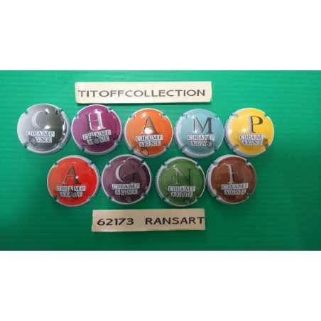 la série de 9 capsules de champagne générique Puzzle 